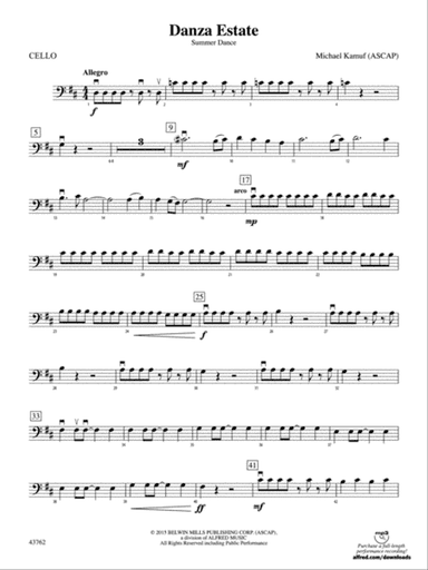 Danza Estate: Cello