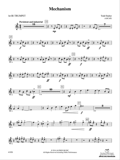Mechanism: 1st B-flat Trumpet