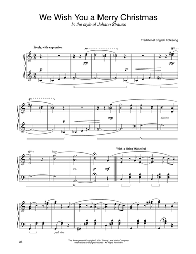 We Wish You A Merry Christmas (in the style of Johann Strauss) (arr. Carol Klose)