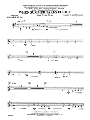 When Summer Takes Flight: (wp) E-flat Tuba T.C.