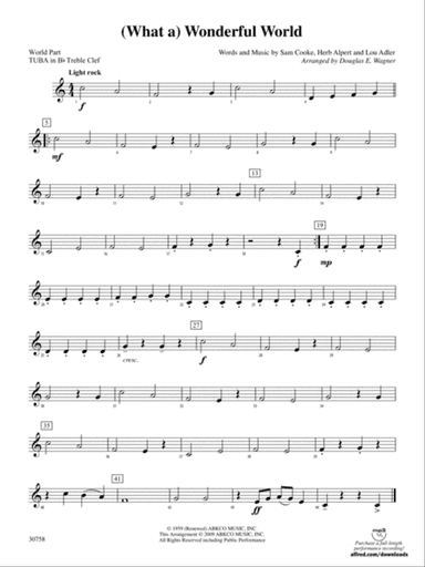 (What a) Wonderful World: (wp) B-flat Tuba T.C.