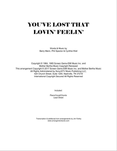 You've Lost That Lovin' Feelin'