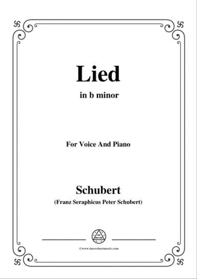 Schubert-Lied(Mutter geht durch ihre Kammern),D.373,in b minor,for Voice&Piano