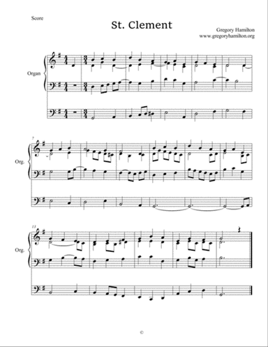 St. Clement - The Day that thou Gavest - Alternative Harmonization