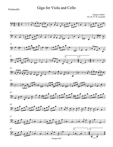 Giga for Viola and Cello