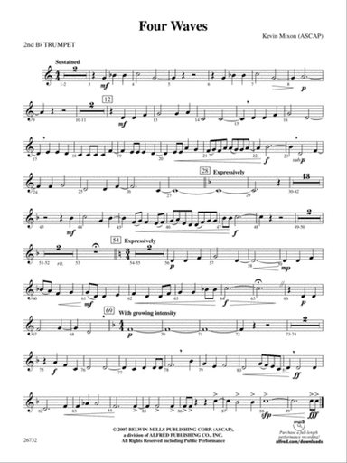 Four Waves: 2nd B-flat Trumpet