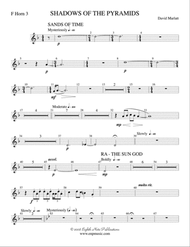 Shadows of the Pyramids: 3rd F Horn