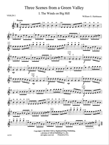Three Scenes from a Green Valley: 1st Violin