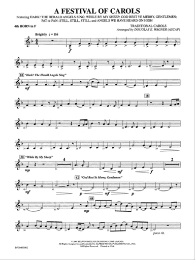A Festival of Carols: 4th F Horn