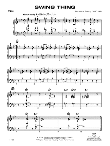 Swing Thing: Piano Accompaniment