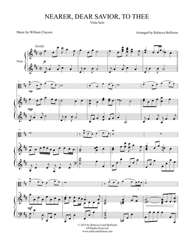 Nearer, Dear Savior, to Thee (Viola Solo)
