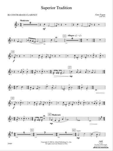 Superior Tradition: (wp) B-flat Contrabass Clarinet