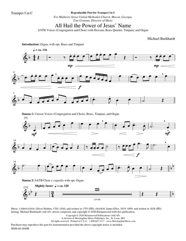 All Hail the Power of Jesus' Name (Instrumental Parts)