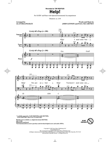 Help! (arr. Alan Billingsley)
