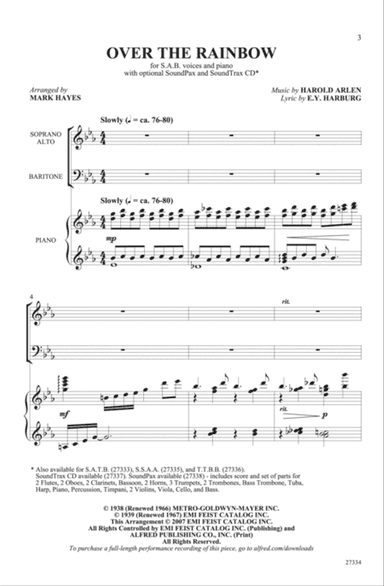 Over the Rainbow (from the musical The Wizard of Oz)