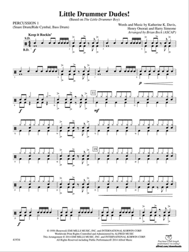Little Drummer Dudes!: 1st Percussion