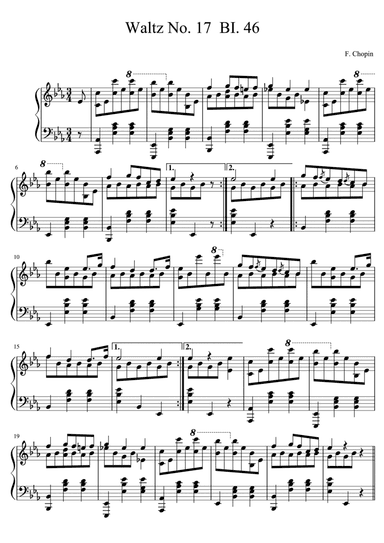 Chopin Waltz BI. 46 No. 17 in Eb Major
