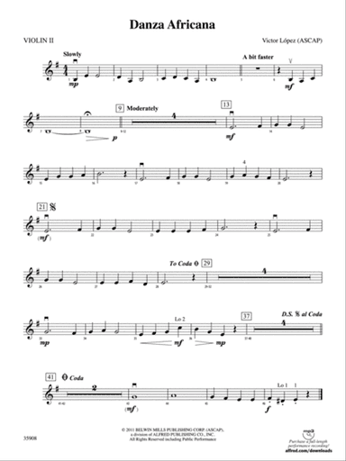 Danza Africana: 2nd Violin