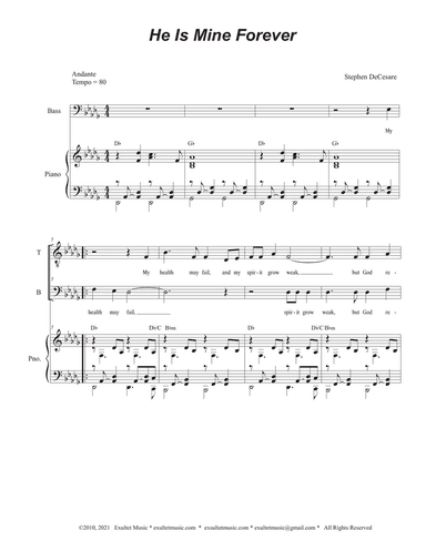 He Is Mine Forever (Duet for Tenor and Bass solo)
