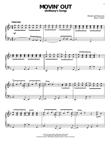 Movin' Out (Anthony's Song)