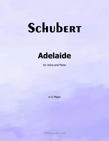 Adelaide, by Schubert, in G Major