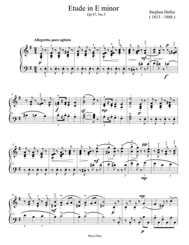 Heller Etude in E minor Op.47 No.5
