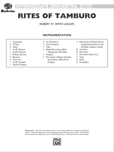 Rites of Tamburo: Score