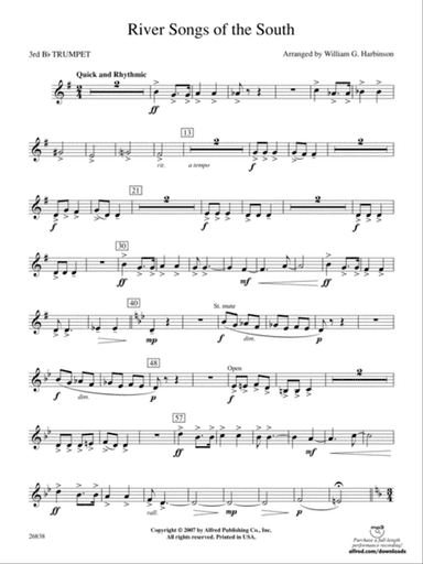 River Songs of the South: 3rd B-flat Trumpet