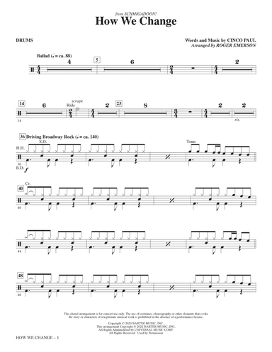 How We Change (Schmigadoon Finale) (from Schmigadoon!) (arr. Roger Emerson) - Drums