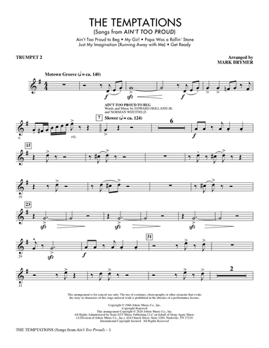 The Temptations (Songs from Ain't Too Proud) (arr. Mark Brymer) - Trumpet 2