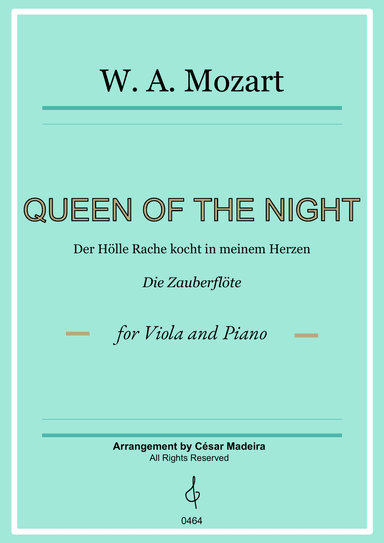 Queen of the Night Aria - Viola and Piano (Full Score)