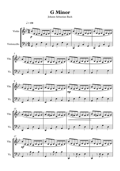 G Minor - Johann Sebastian Bach