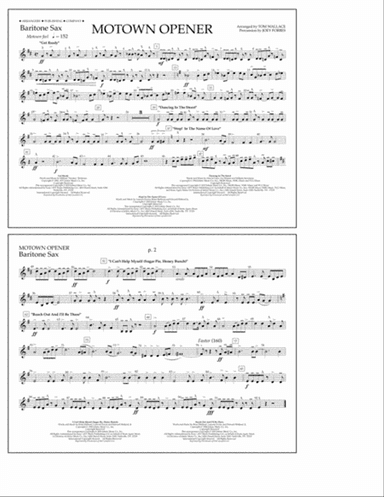 Motown Theme Show Opener (arr. Tom Wallace) - Baritone Sax