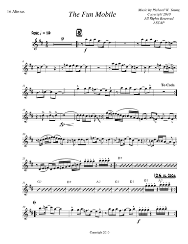 The Fun Mobile- 1st Alto Sax
