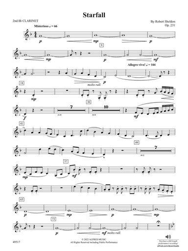 Starfall: 2nd B-flat Clarinet