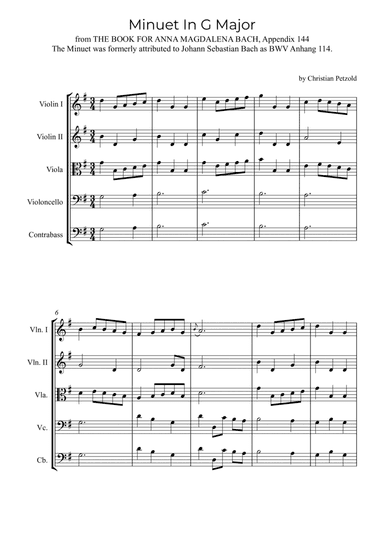 Minuet In G Major