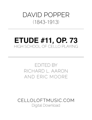 Popper (arr. Richard Aaron): Op. 73, Etude #11