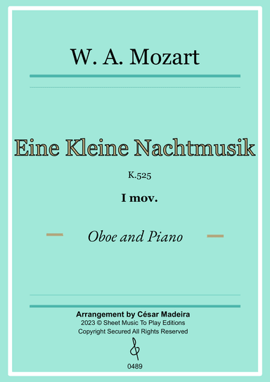 Eine Kleine Nachtmusik (1 mov.) - Oboe and Piano (Full Score and Parts)