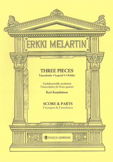 Three pieces for brass quartet (2 trumpets & 2 trombones) - Score & parts