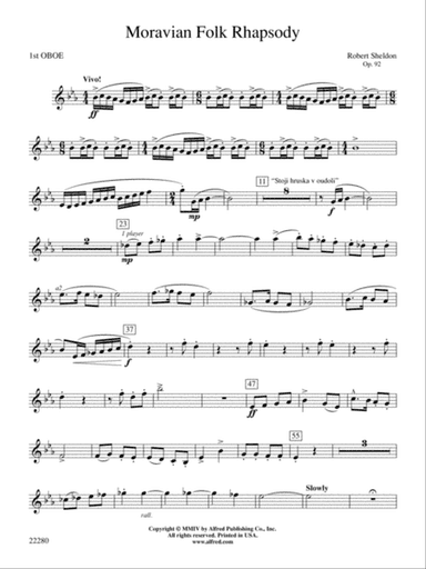 Moravian Folk Rhapsody: Oboe