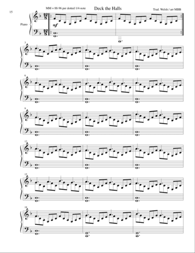 Deck the Halls A Minimalist Piano Arrangement, from 24 Minimalist Christmas Carols