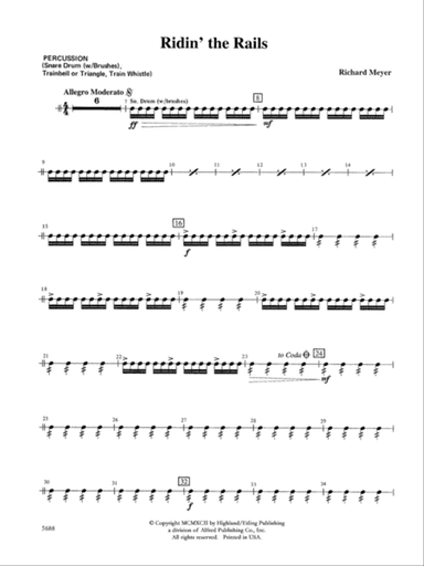 Ridin' the Rails: 1st Percussion