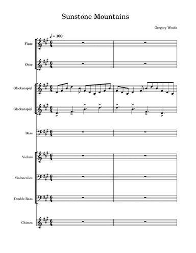 Sunstone Mountains - Score Only