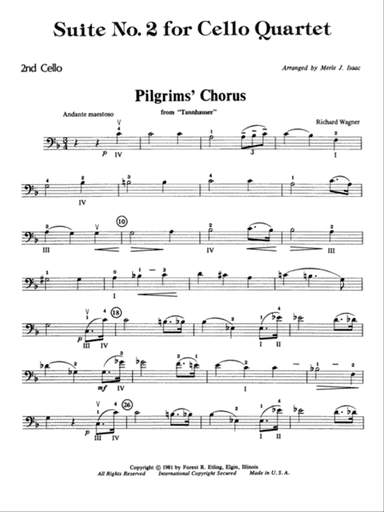 Highland/Etling Cello Quartet Series: Suite No. 2: 2nd Cello