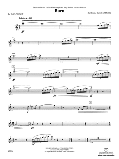 Burn: 1st B-flat Clarinet