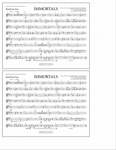 Immortals (from Big Hero 6) (arr. Tom Wallace) - Baritone Sax