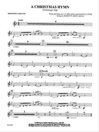 A Christmas Hymn: Baritone T.C.