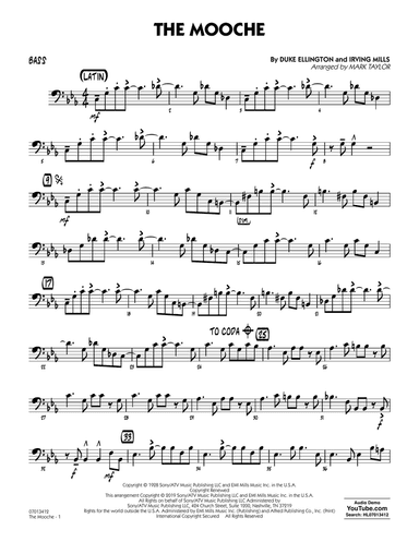 The Mooche (arr. Mark Taylor) - Bass