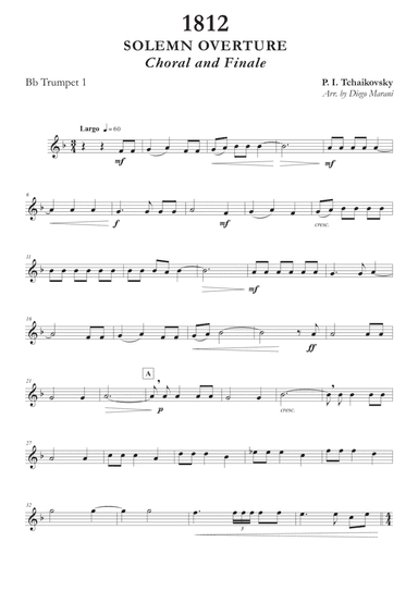 Choral and Finale from "1812 Overture" for Brass Quartet