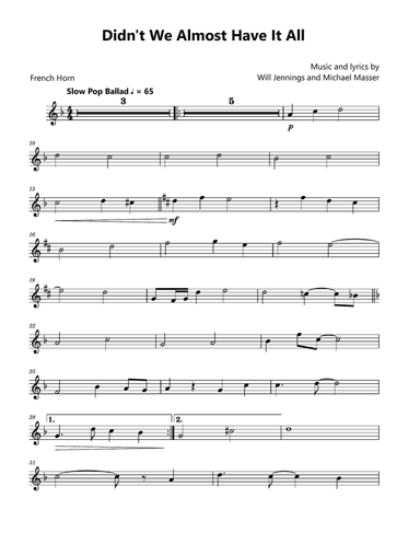 Didn't We Almost Have It All